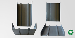 U DE SOL NERVURE 120mm GRIS FONCE Mat.recyclé,ne pas stocker à l'extérieur